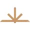 Ekena Millwork Kennewick Timber Gable Bracket, Western Red Cedar, 84"W x 42"H x 1 1/2"D x 5 1/2"F, 12/12 Pitch GBW084X42X0206KEN00SWR - alternate 1